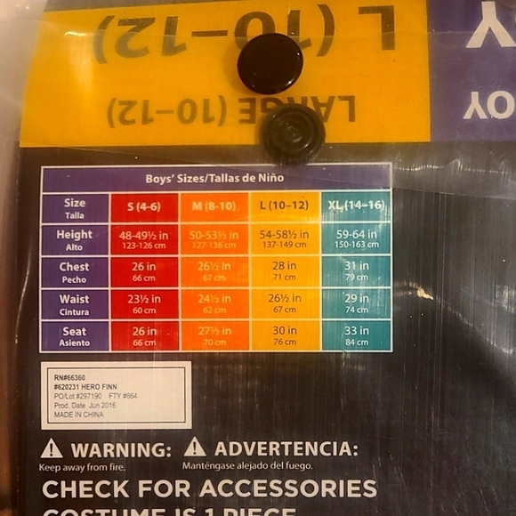 *3 for $30* Star Wars - Finn Costume - Size Large (10-12) - Picture 4 of 4